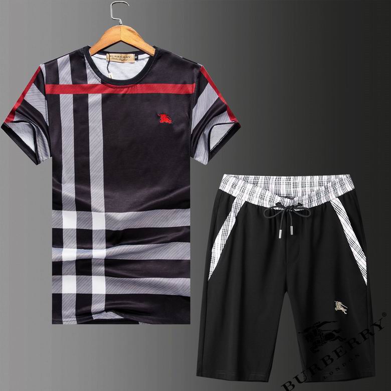 Wholesale Cheap B urberry Short Sleeve Tracksuits for Sale