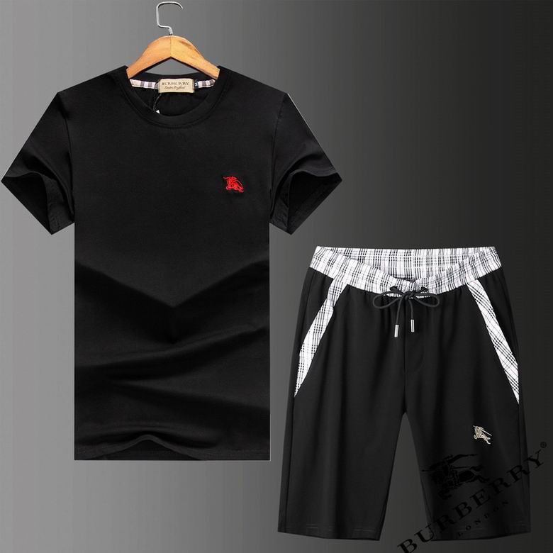 Wholesale Cheap B urberry Short Sleeve Tracksuits for Sale