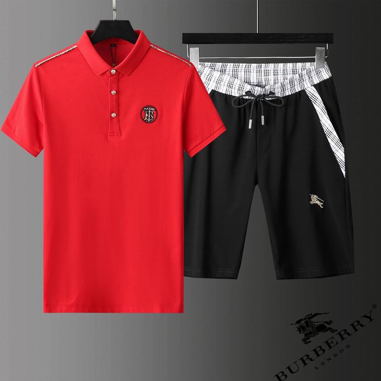 Wholesale Cheap B urberry Short Sleeve Tracksuits for Sale