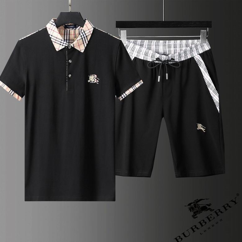 Wholesale Cheap B urberry Short Sleeve Tracksuits for Sale