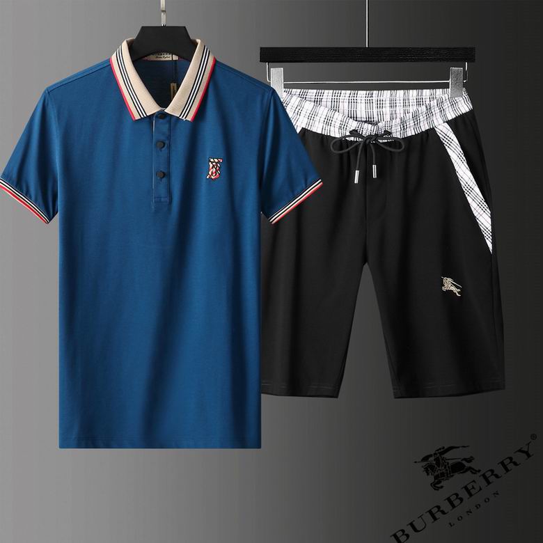 Wholesale Cheap B urberry Short Sleeve Tracksuits for Sale