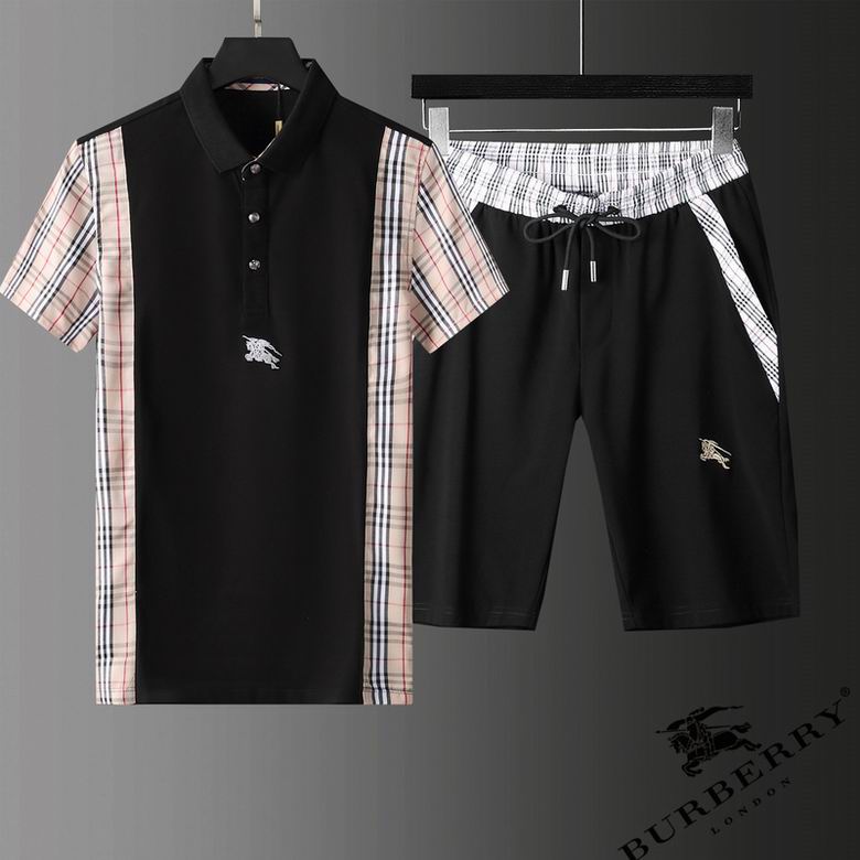 Wholesale Cheap B urberry Short Sleeve Tracksuits for Sale