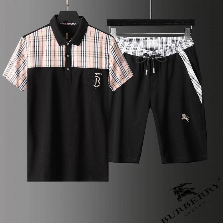 Wholesale Cheap B urberry Short Sleeve Tracksuits for Sale