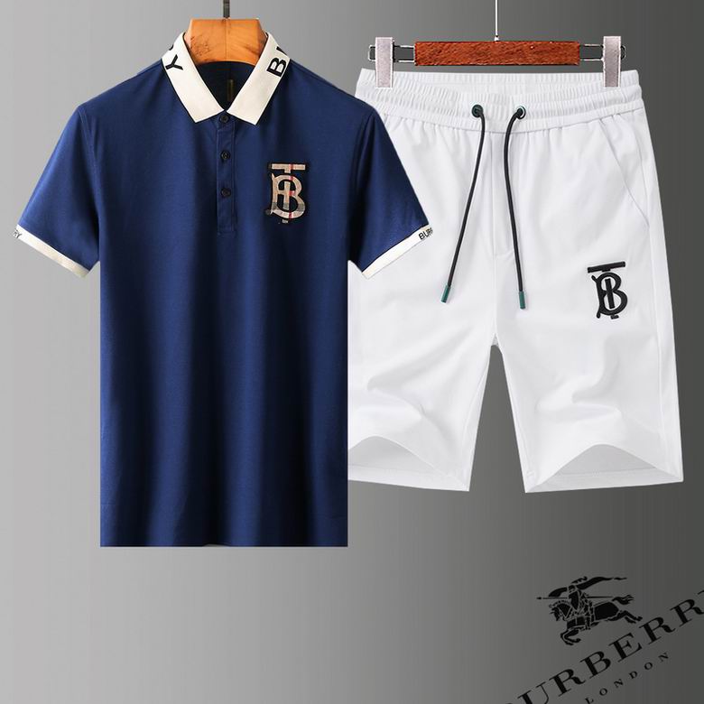 Wholesale Cheap B urberry Short Sleeve Tracksuits for Sale