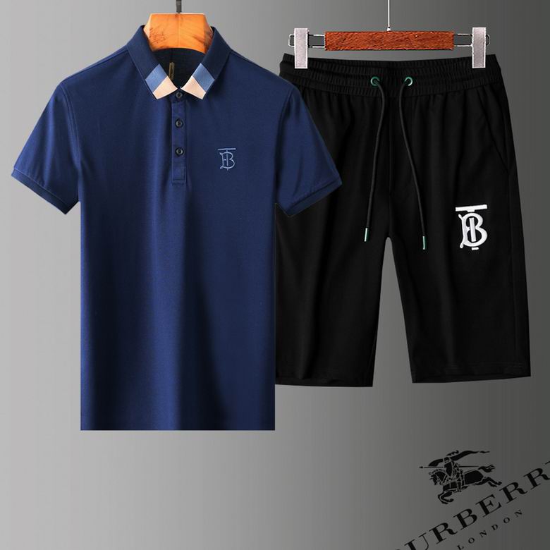 Wholesale Cheap B urberry Short Sleeve Tracksuits for Sale