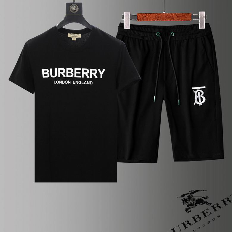 Wholesale Cheap B urberry Short Sleeve Tracksuits for Sale
