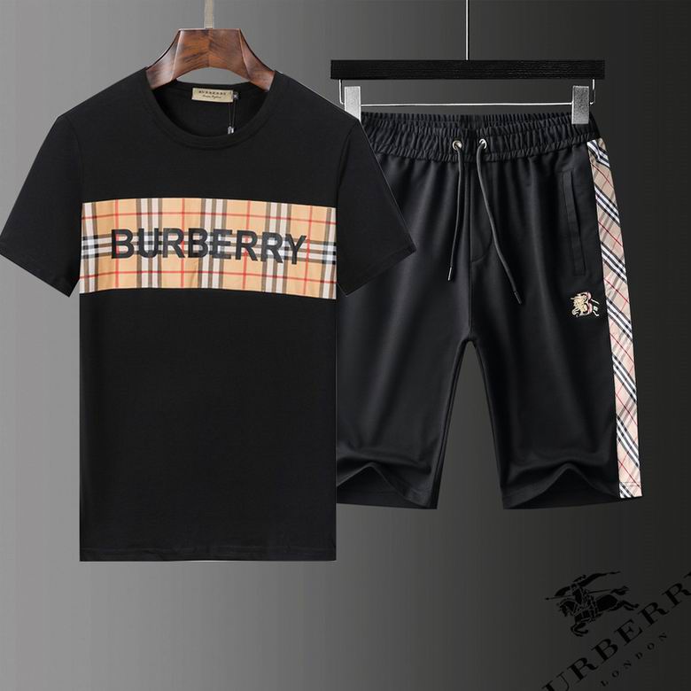 Wholesale Cheap B urberry Short Sleeve Tracksuits for Sale