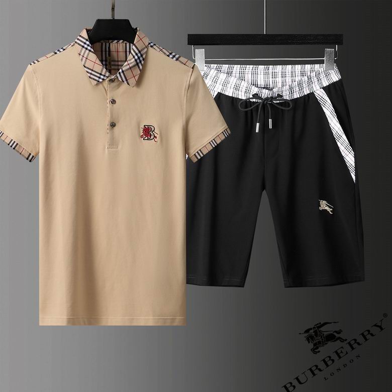 Wholesale Cheap B urberry Short Sleeve Tracksuits for Sale