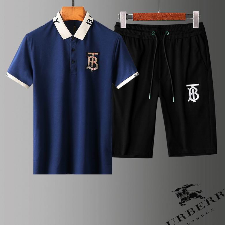 Wholesale Cheap B urberry Short Sleeve Tracksuits for Sale