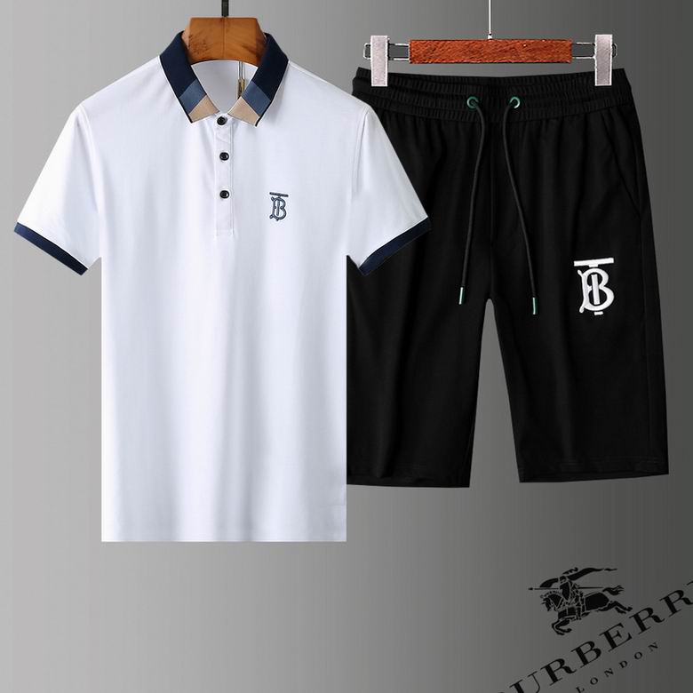 Wholesale Cheap B urberry Short Sleeve Tracksuits for Sale