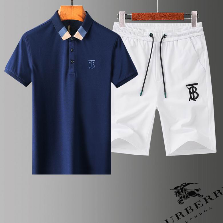Wholesale Cheap B urberry Short Sleeve Tracksuits for Sale