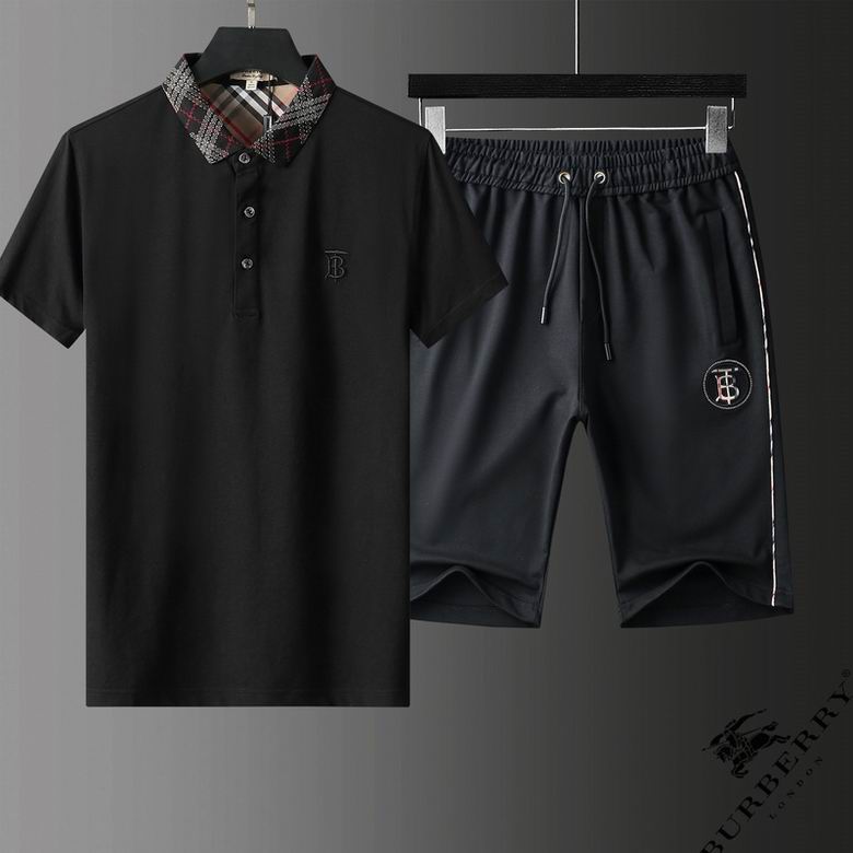 Wholesale Cheap B urberry Short Sleeve Tracksuits for Sale