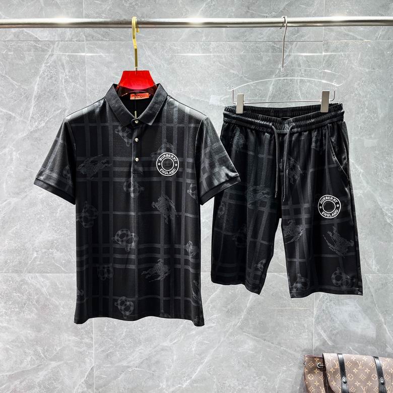 Wholesale Cheap B urberry Short Sleeve Tracksuits for Sale