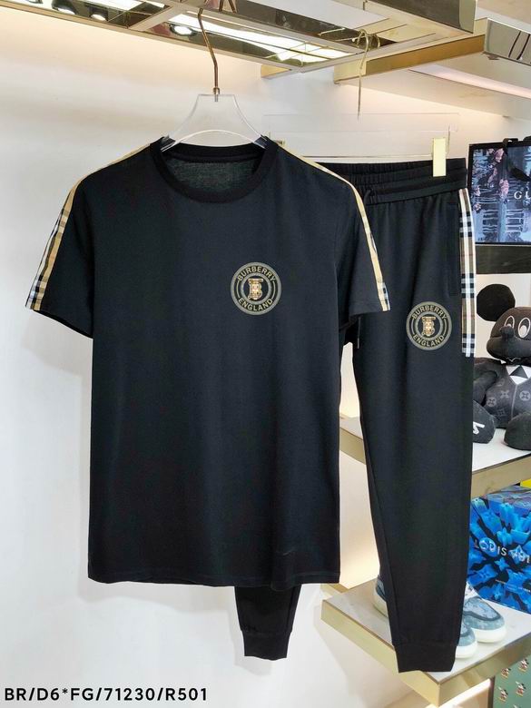 Wholesale Cheap B urberry Short Sleeve Tracksuits for Sale