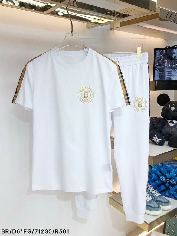 Wholesale Cheap B urberry Short Sleeve Tracksuits for Sale