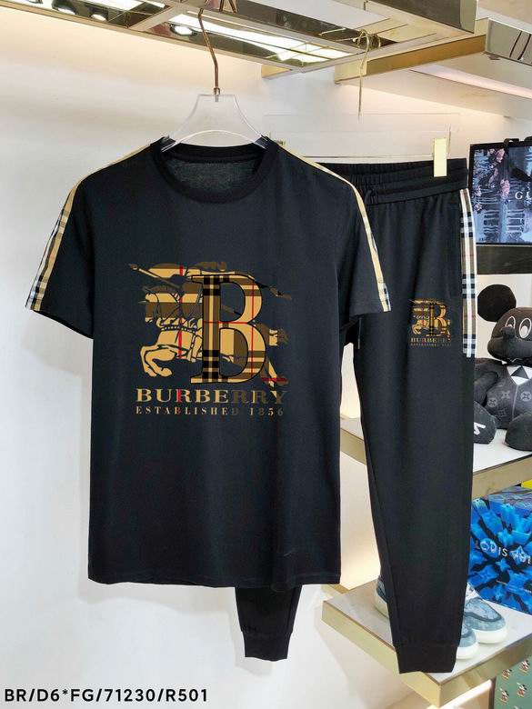 Wholesale Cheap B urberry Short Sleeve Tracksuits for Sale
