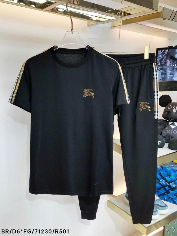 Wholesale Cheap B urberry Short Sleeve Tracksuits for Sale