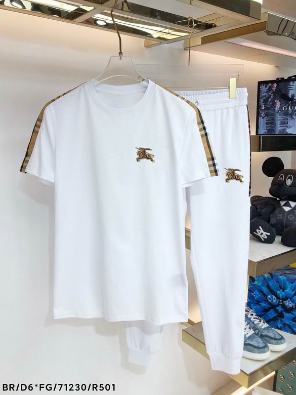 Wholesale Cheap B urberry Short Sleeve Tracksuits for Sale