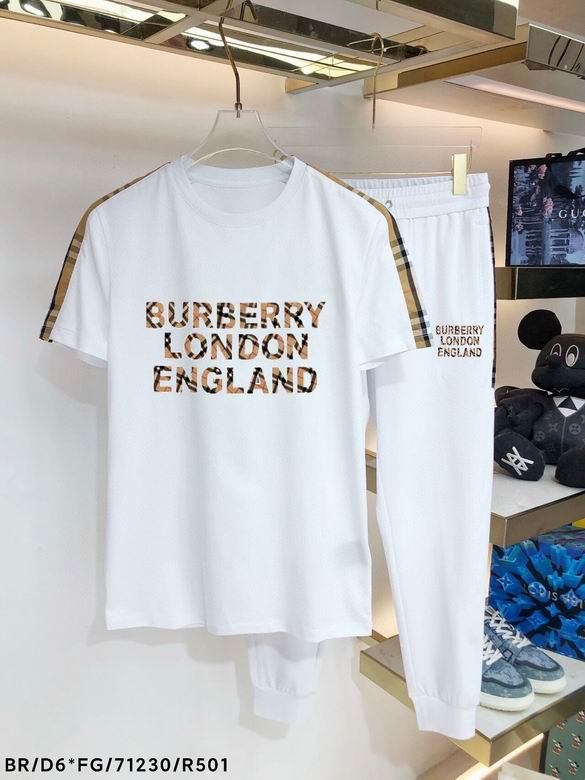 Wholesale Cheap B urberry Short Sleeve Tracksuits for Sale