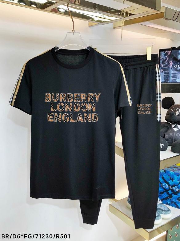 Wholesale Cheap B urberry Short Sleeve Tracksuits for Sale