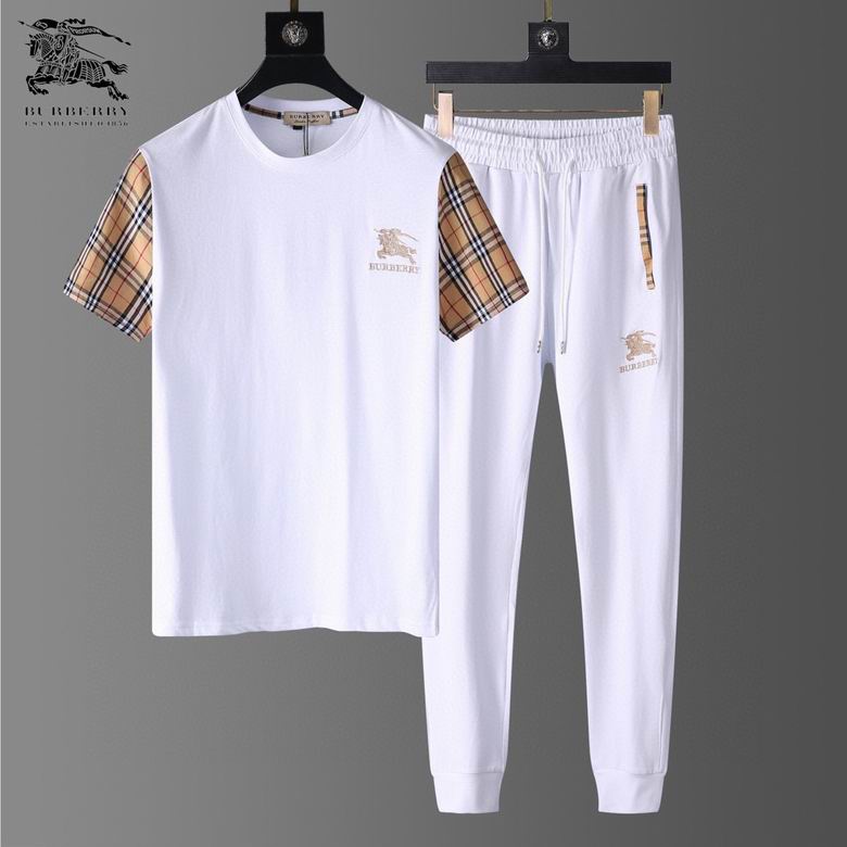 Wholesale Cheap B urberry Short Sleeve Tracksuits for Sale
