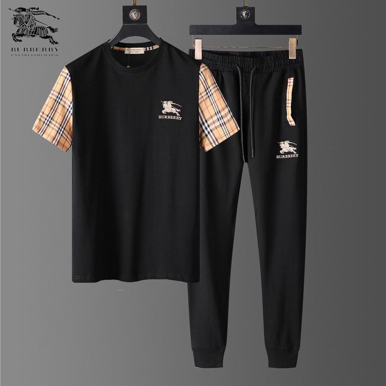 Wholesale Cheap B urberry Short Sleeve Tracksuits for Sale