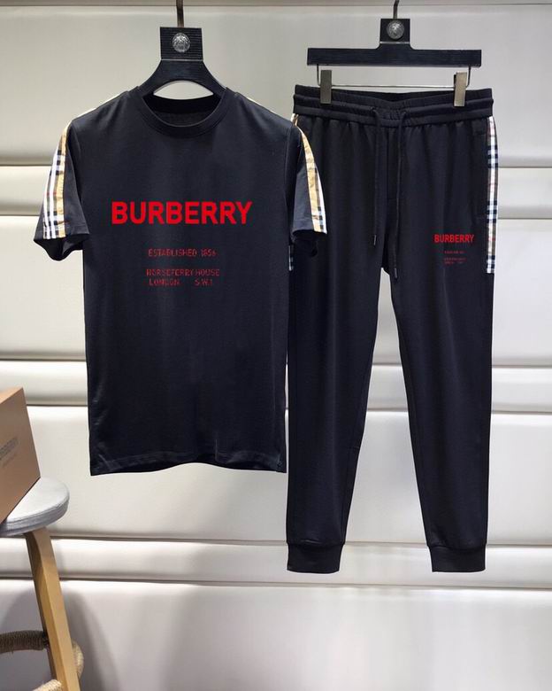 Wholesale Cheap B urberry Short Sleeve Tracksuits for Sale
