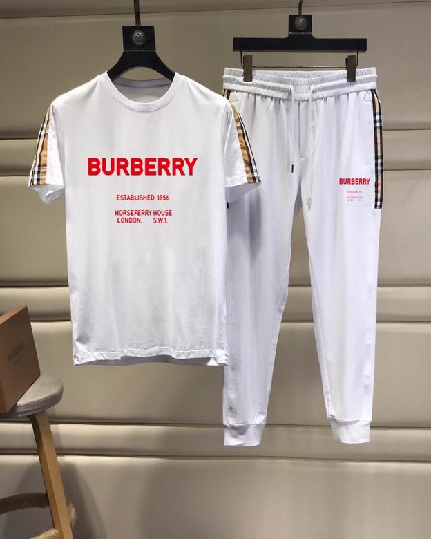 Wholesale Cheap B urberry Short Sleeve Tracksuits for Sale