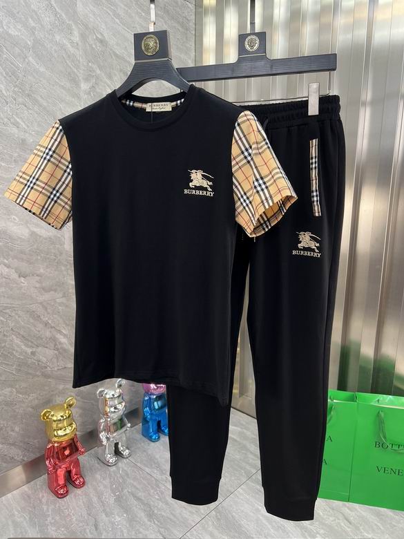 Wholesale Cheap B urberry Short Sleeve Tracksuits for Sale