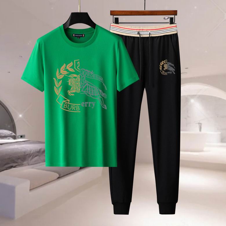 Wholesale Cheap B urberry Short Sleeve Designer Tracksuit for Sale