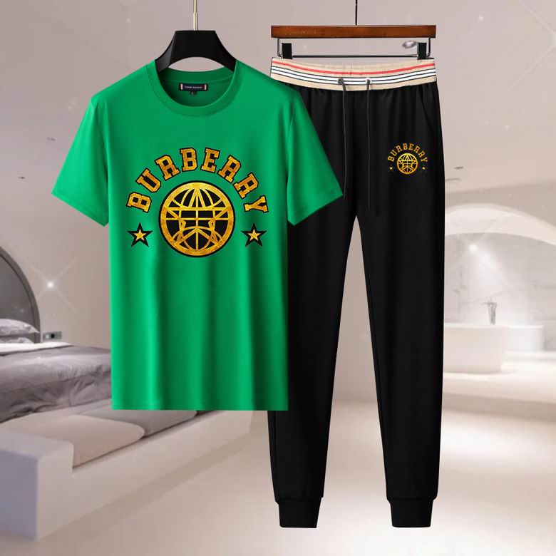 Wholesale Cheap B urberry Short Sleeve Designer Tracksuit for Sale