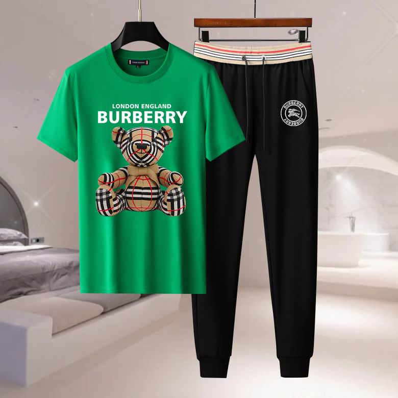 Wholesale Cheap B urberry Short Sleeve Designer Tracksuit for Sale