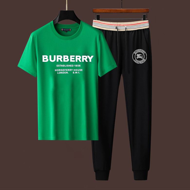Wholesale Cheap B urberry Short Sleeve Designer Tracksuit for Sale