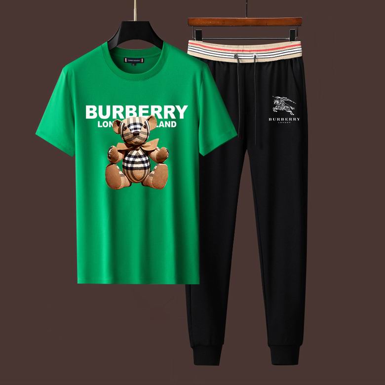 Wholesale Cheap B urberry Short Sleeve Designer Tracksuit for Sale
