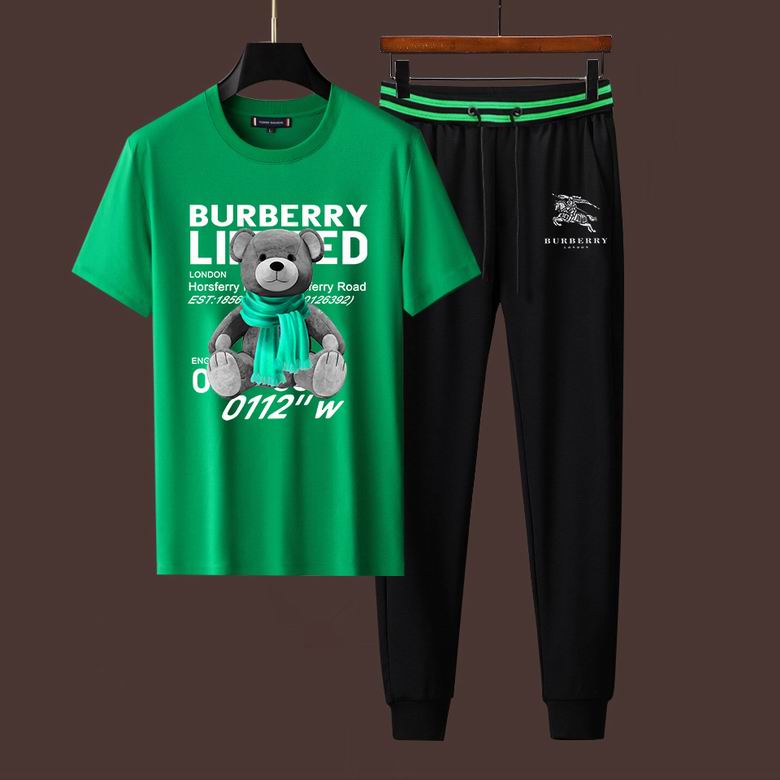 Wholesale Cheap B urberry Short Sleeve Designer Tracksuit for Sale