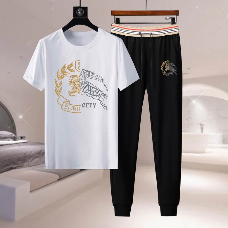 Wholesale Cheap B urberry Short Sleeve Designer Tracksuit for Sale