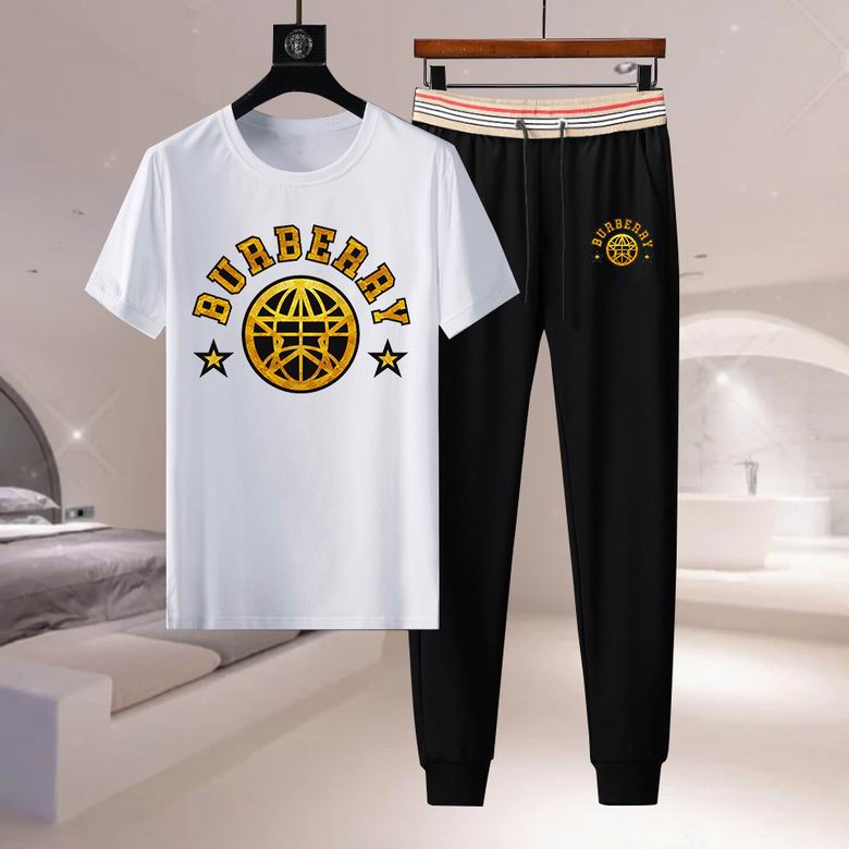 Wholesale Cheap B urberry Short Sleeve Designer Tracksuit for Sale