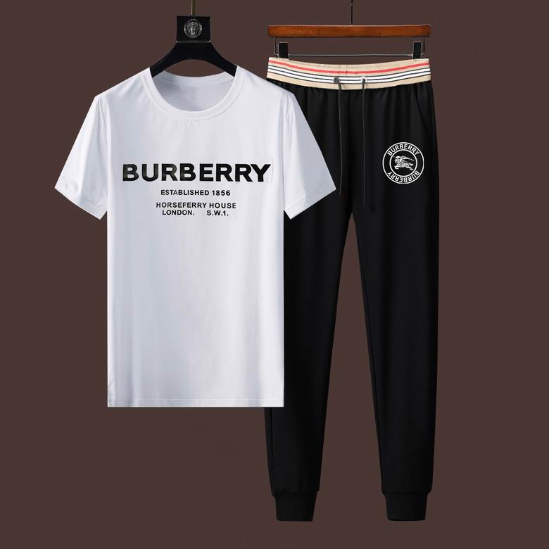 Wholesale Cheap B urberry Short Sleeve Designer Tracksuit for Sale