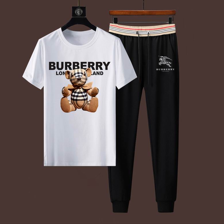 Wholesale Cheap B urberry Short Sleeve Designer Tracksuit for Sale