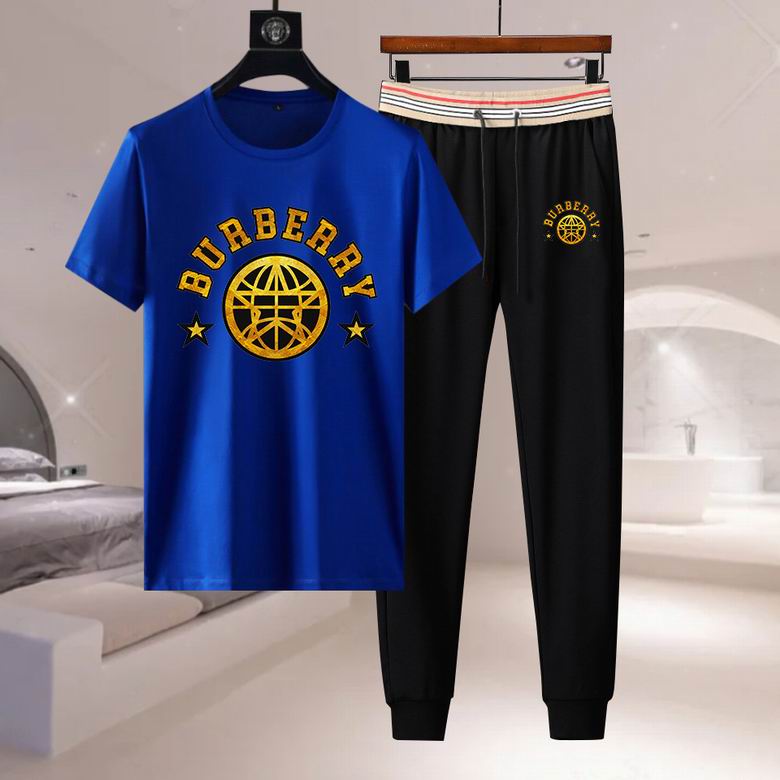 Wholesale Cheap B urberry Short Sleeve Designer Tracksuit for Sale