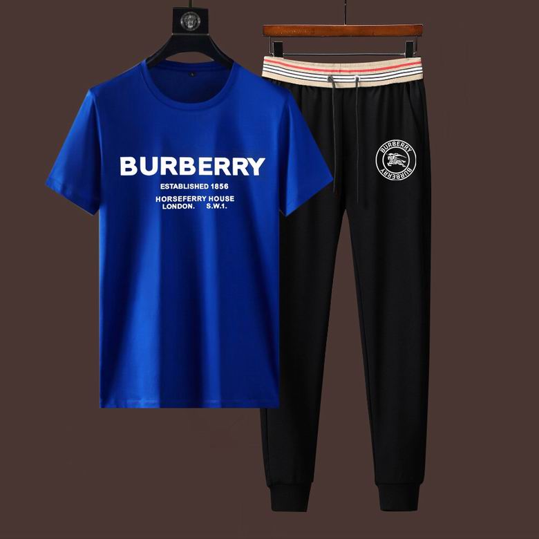 Wholesale Cheap B urberry Short Sleeve Designer Tracksuit for Sale