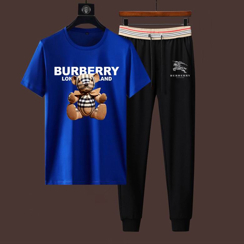 Wholesale Cheap B urberry Short Sleeve Designer Tracksuit for Sale