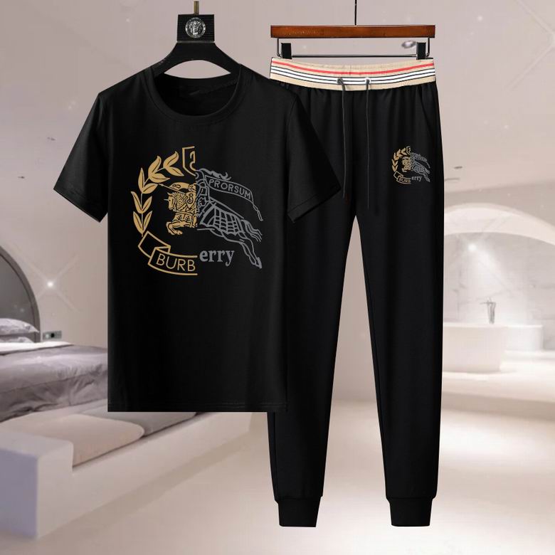 Wholesale Cheap B urberry Short Sleeve Designer Tracksuit for Sale