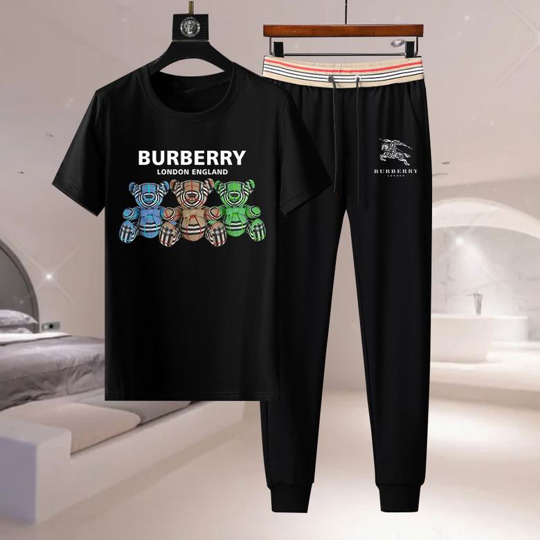 Wholesale Cheap B urberry Short Sleeve Designer Tracksuit for Sale