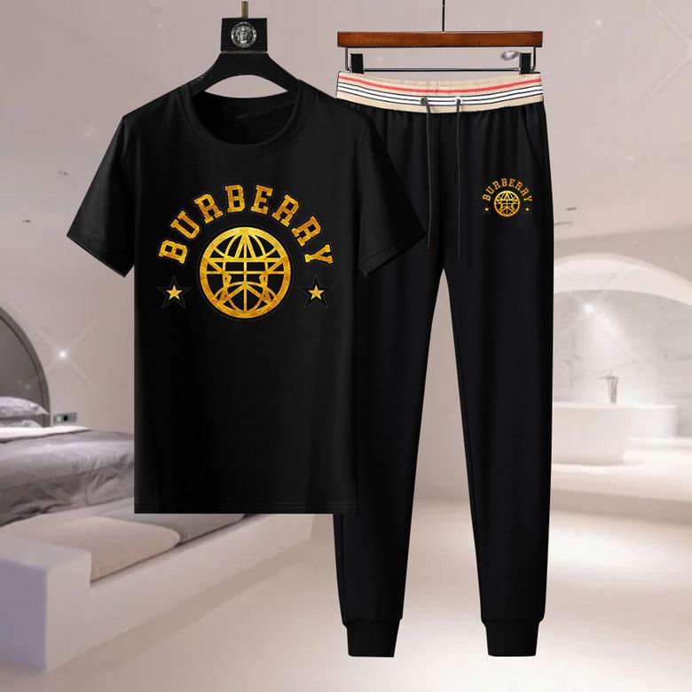 Wholesale Cheap B urberry Short Sleeve Designer Tracksuit for Sale