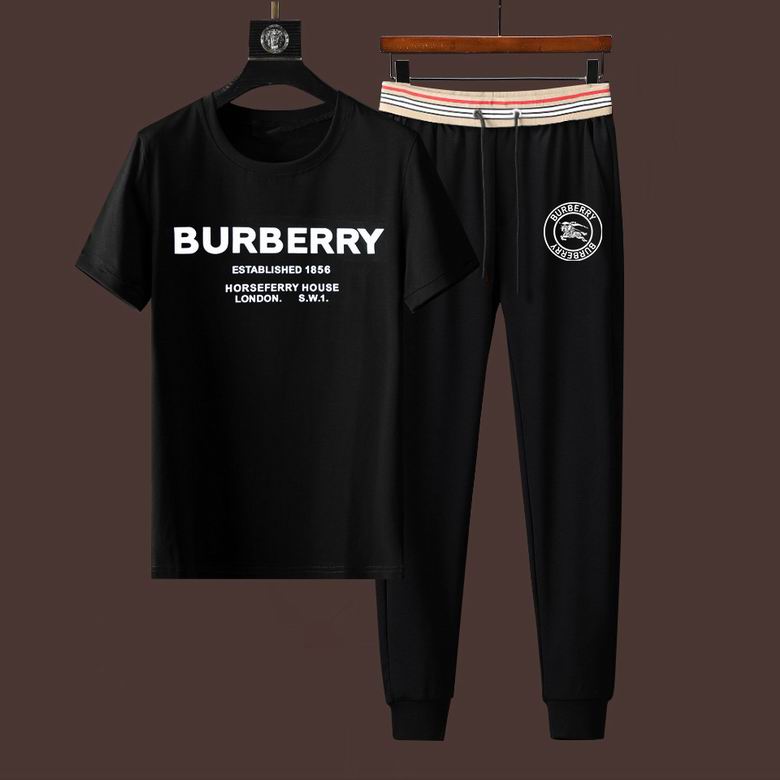 Wholesale Cheap B urberry Short Sleeve Designer Tracksuit for Sale