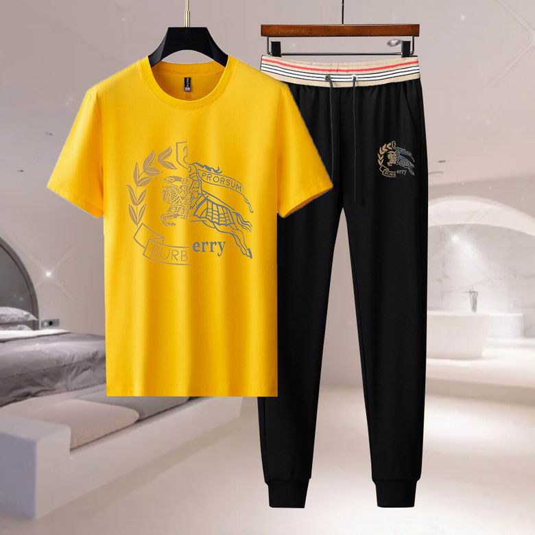 Wholesale Cheap B urberry Short Sleeve Designer Tracksuit for Sale