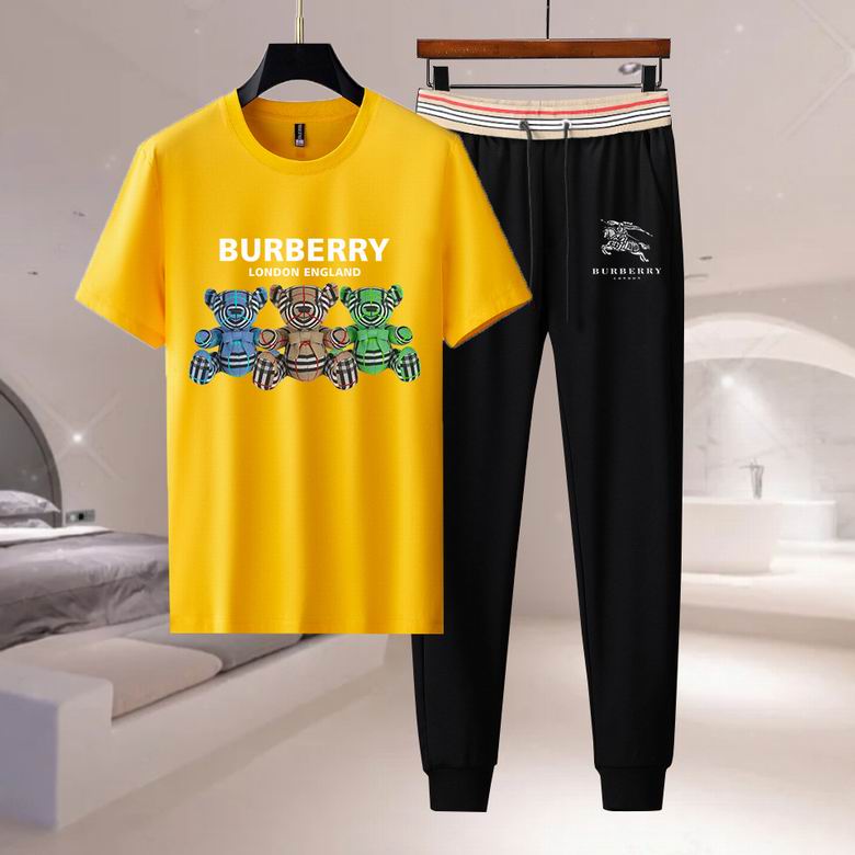 Wholesale Cheap B urberry Short Sleeve Designer Tracksuit for Sale