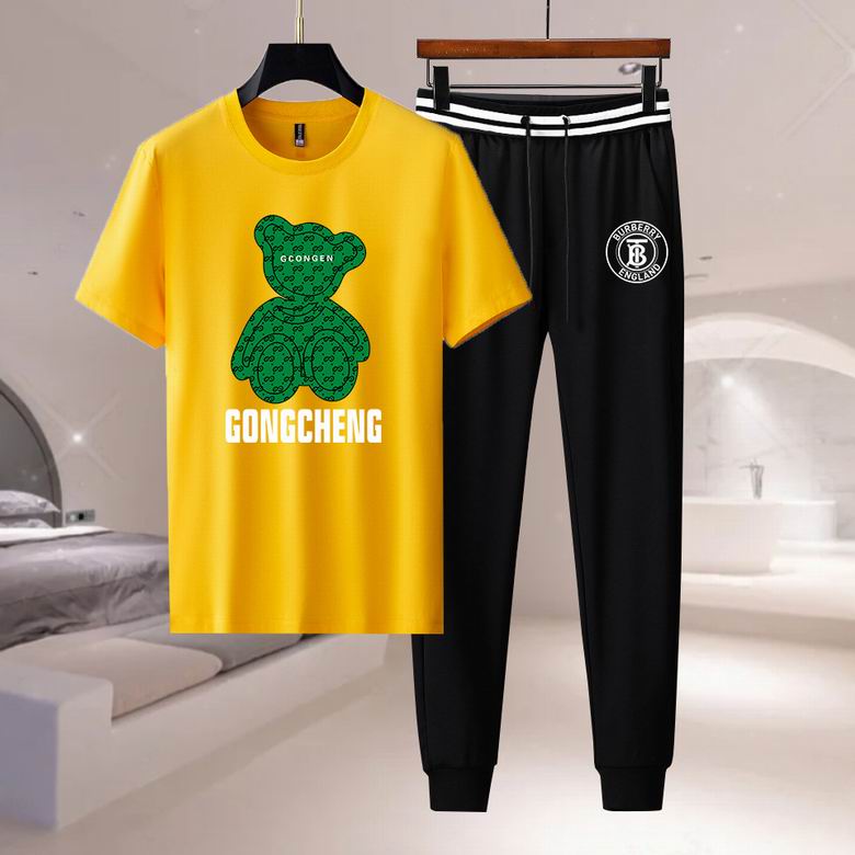 Wholesale Cheap B urberry Short Sleeve Designer Tracksuit for Sale