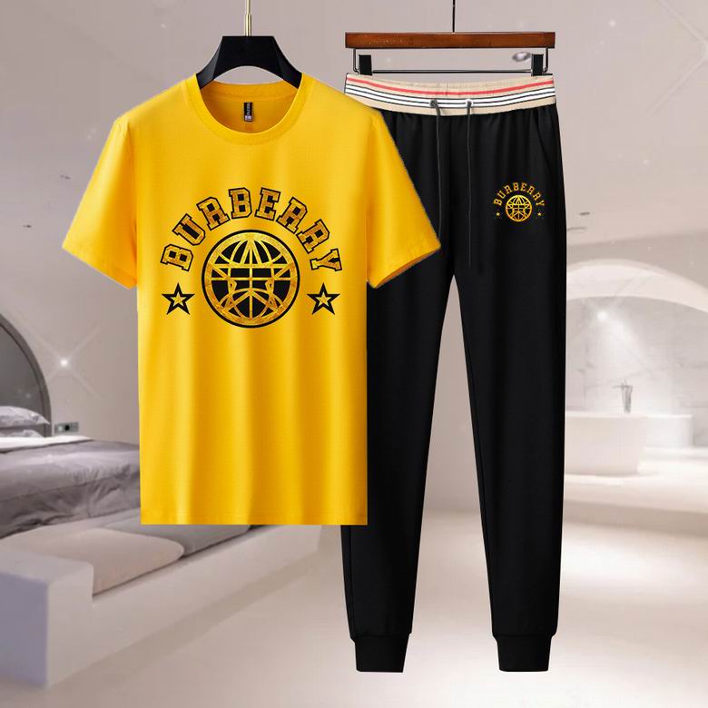 Wholesale Cheap B urberry Short Sleeve Designer Tracksuit for Sale